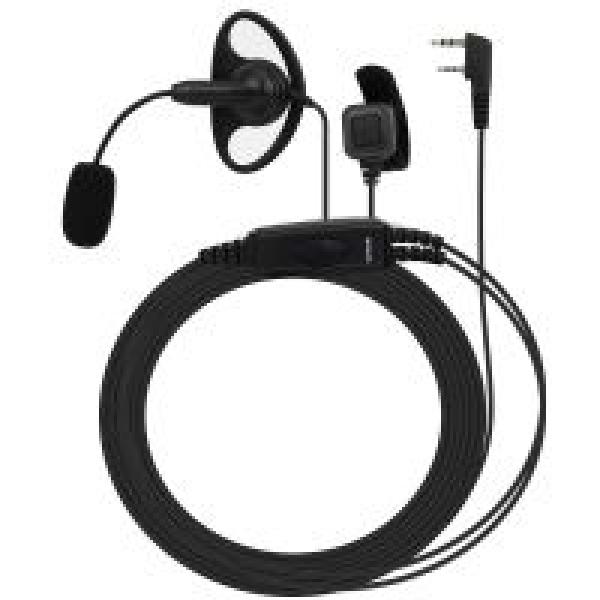 EEK020 Einstellbare Boom Mic D-Ring Ohrhörer Dual PTT Kenwood 2Pin